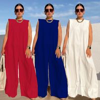 Classic Style Solid Color Polyester Jumpsuits main image 1