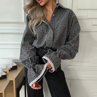 Women's Blouse Long Sleeve Blouses Lace Streetwear Polka Dots main image 6