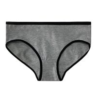 Color Block Solid Color Seamless Mid Waist Briefs Panties main image 2