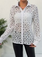 Women's Blouse Long Sleeve Blouses Sexy Solid Color main image 3