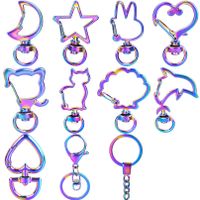 Cute Star Moon Heart Shape Alloy Plating Unisex Bag Pendant Keychain main image 6