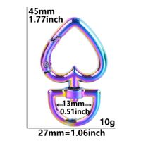 Lindo Estrella Luna Forma De Corazón Aleación Enchapado Unisexo Colgante De Bolsa Llaveros sku image 9