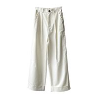 Women's Daily Simple Style Solid Color Full Length Pocket Casual Pants Straight Pants main image 2