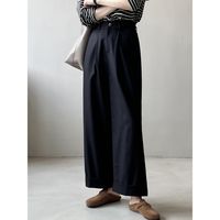 Women's Daily Simple Style Solid Color Full Length Pocket Casual Pants Straight Pants main image 3