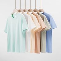 Men's Solid Color Streetwear Round Neck Short Sleeve Loose Men's T-shirt main image 3