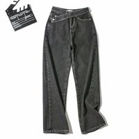 Women's Daily Streetwear Solid Color Full Length Washed Jeans Wide Leg Pants main image 3
