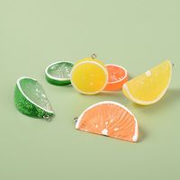 1 Piece 2.2*4cm 2.5cm Resin Lemon Orange Pendant main image 4