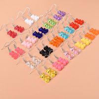 1 Pair Cute Lady Sweet Bear Resin Drop Earrings main image 5