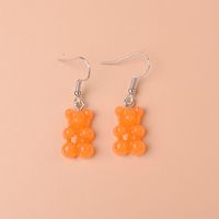 1 Pair Cute Lady Sweet Bear Resin Drop Earrings sku image 12