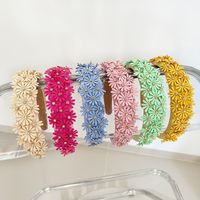 Women's Sweet Flower Satin Handmade Hair Band main image 4