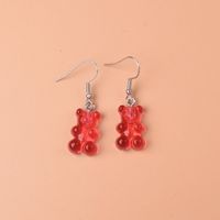 1 Pair Cute Lady Sweet Bear Resin Drop Earrings sku image 13