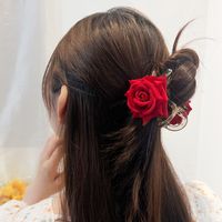 Women's Elegant Flower Arylic Hair Claws main image 3