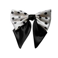 Women's Sweet Round Dots Bow Knot Satin Hair Clip main image 3