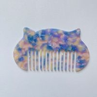 Casual Elegant Simple Style Multicolor Cat Floral Acetic Acid Sheets Hair Comb 1 Piece sku image 9