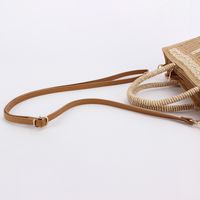 Women's Medium Paper String Solid Color Vintage Style Beach Zipper Crossbody Bag main image 3