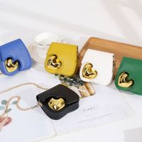 Women's Mini Pu Leather Heart Shape Solid Color Basic Magnetic Buckle Crossbody Bag main image 5