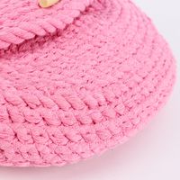 Women's Small Cotton Solid Color Basic Classic Style Tassel Weave Dumpling Shape Lock Clasp Crossbody Bag main image 4
