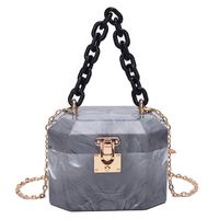 Women's Small Arylic Solid Color Vintage Style Classic Style Square Lock Clasp Box Bag main image 6