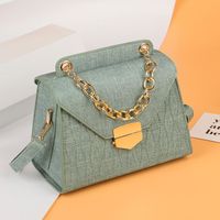 Women's Mini Pu Leather Solid Color Vintage Style Classic Style Square Flip Cover Crossbody Bag main image 2