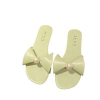 Women's Casual Commute Solid Color Bowknot Round Toe Slides Slippers main image 4