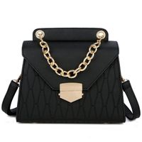 Women's Mini Pu Leather Solid Color Vintage Style Classic Style Square Flip Cover Crossbody Bag sku image 1