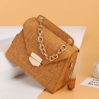 Women's Mini Pu Leather Solid Color Vintage Style Classic Style Square Flip Cover Crossbody Bag main image 3