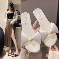 Women's Casual Commute Solid Color Bowknot Round Toe Slides Slippers main image 5