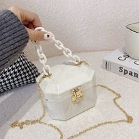 Women's Small Arylic Solid Color Vintage Style Classic Style Square Lock Clasp Box Bag main image 9