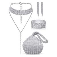 Silver Gold Nylon Solid Color Round Evening Bags main image 1