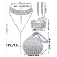 Silver Gold Nylon Solid Color Round Evening Bags main image 2