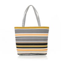 Women's Medium Canvas Rainbow Basic Classic Style Zipper Canvas Bag sku image 4