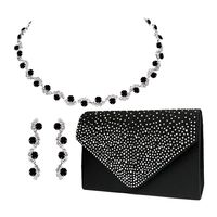 Elegant Simple Style Solid Color Rhinestone Inlay Rhinestones Women's Earrings Necklace main image 1