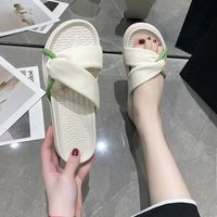 Women's Casual Vacation Solid Color Round Toe Slides Slippers main image 3