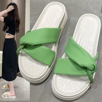 Women's Casual Vacation Solid Color Round Toe Slides Slippers main image 5