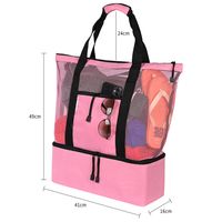 Unisex Basic Classic Style Solid Color Polyester Net Travel Bags main image 3