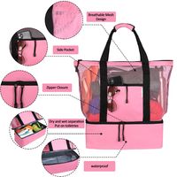 Unisex Basic Classic Style Solid Color Polyester Net Travel Bags main image 1
