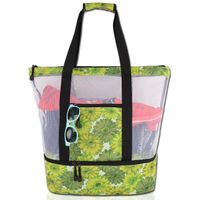 Unisex Large Polyester Net Underwater World Vacation Classic Style Zipper Insulated Bag sku image 7