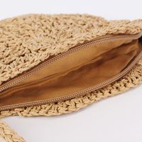Women's Small Paper String Solid Color Vintage Style Classic Style Weave Zipper Straw Bag main image 4