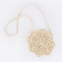 Women's Small Paper String Solid Color Vintage Style Classic Style Weave Zipper Straw Bag sku image 1