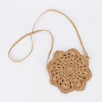 Women's Small Paper String Solid Color Vintage Style Classic Style Weave Zipper Straw Bag main image 5