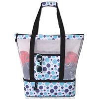 Unisex Large Polyester Net Underwater World Vacation Classic Style Zipper Insulated Bag sku image 6