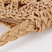 Women's Small Paper String Solid Color Vintage Style Classic Style Weave Zipper Straw Bag main image 3