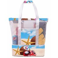 Unisex Large Polyester Net Underwater World Vacation Classic Style Zipper Insulated Bag sku image 21