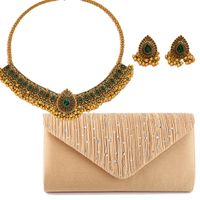 Retro Solid Color Zinc Alloy Inlay Rhinestones Women's Jewelry Set main image 4