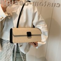 Women's Medium Pu Leather Solid Color Streetwear Lock Clasp Baguette Bag Shoulder Bag main image 5