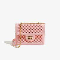Women's Small PVC Solid Color Streetwear Magnetic Buckle Square Bag sku image 3