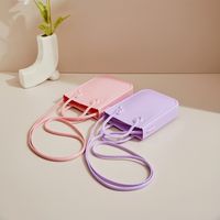 Women's Medium PVC Solid Color Streetwear Open Phone Wallets main image 4