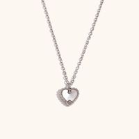 304 Stainless Steel Basic Plating Heart Shape Jewelry Set sku image 2