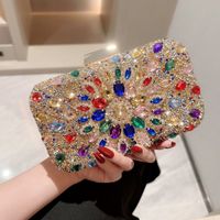 Rhinestone Colorful Solid Color Square Evening Bags main image 5