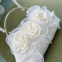 Women's Mini Polyester Solid Color Flower Elegant Vintage Style Dumpling Shape Lock Clasp Evening Bag main image 4